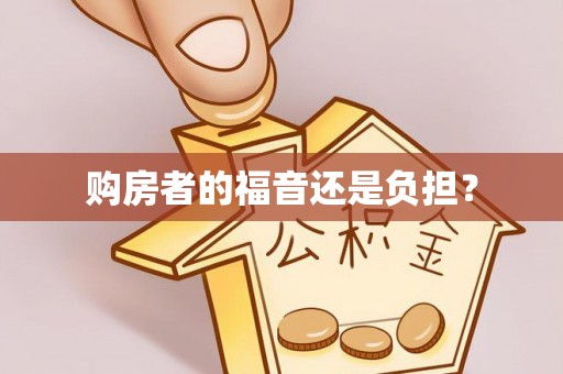 合作购房者的福音还是负担？