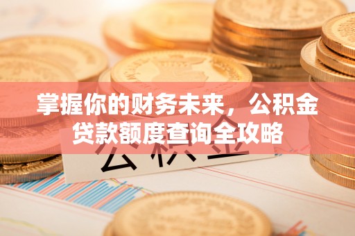 合作掌握你的财务未来，公积金贷款额度查询全攻略