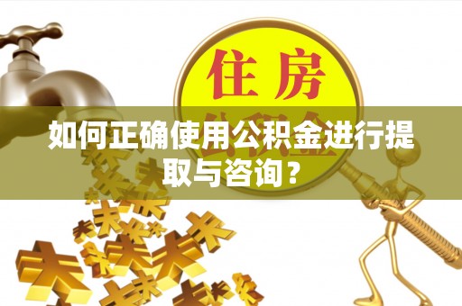合作如何正确使用公积金进行提取与咨询？